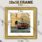Vittanly 10x10 Picture Frames Set of 2, Ornate Vintage Photo Frame - Image 2