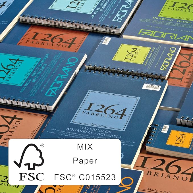Fabriano 1264 Mixed Media Pad, Spiral Bound, 110 lb. - Image 4