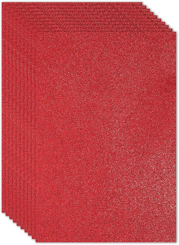 PATIKIL Red Shiny EVA Glitter Foam Sheet 16x12 Inch 2mm Thick by PATIKIL