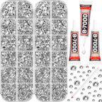 11000PCS Silver Clear Rhinestones by Worthofbest