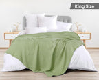 Utopia Bedding 100% Cotton Waffle Weave Blanket King Size - Image 2