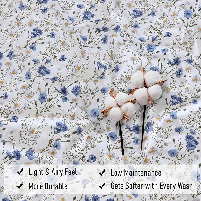 RUVANTI 100% Cotton Sheets – Queen Size Percale Bedding, Cooling & Breathable - Image 8