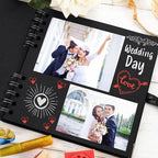 Bstorify Square Scrapbook Photo Albums 36 Pages Black Thick 250gsm Kraft Paper - Image 6
