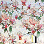 Kromapolis Window Privacy Film, Stained Glass Sticker Floral Window Clings by Kromapolis