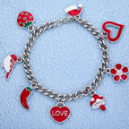 Silver-Tone Enamel Charms Set for DIY Jewelry Making - Image 4