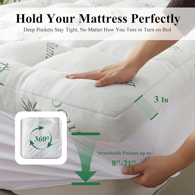 ELNIDO QUEEN® 3 Inch Memory Foam Mattress Topper Twin Size - Image 7