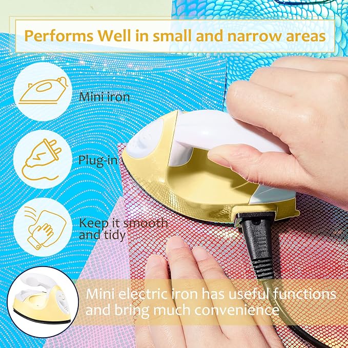 Honoson Mini Craft Iron Mini Heat Press Small Iron 3.93 x 2.36 x 2.76 in - Image 4