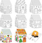 80UncleKimby 25Sets Christmas Crafts Gingerbread House Coloring Kit | Cardboard by 80UncleKimby