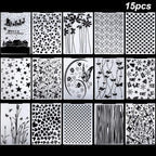 15 Pieces Embossing Folders 5.7 x 4.2 Inch Plastic Template Cards Christmas by Outus