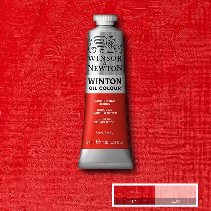 Winsor & Newton Winton Oil Color, 37ml Tube, Cadmium Red Medium - Image 3