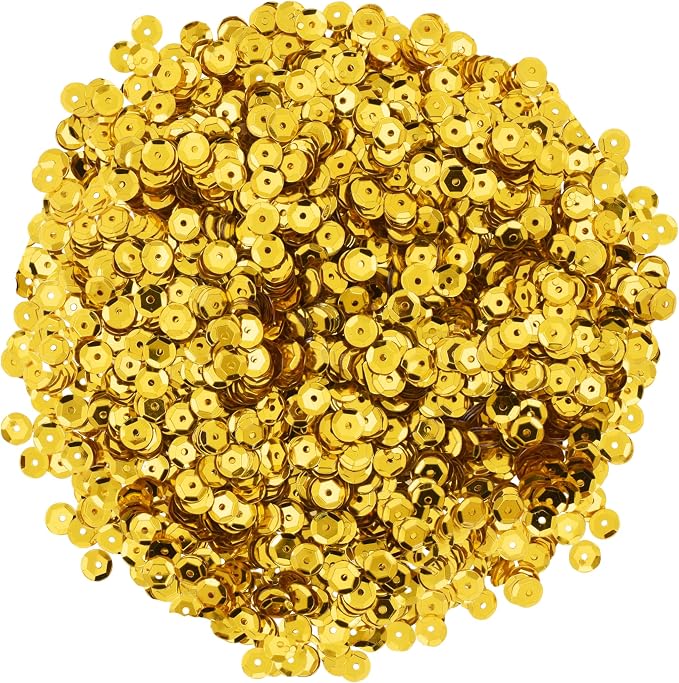 Mandala Crafts 6mm Cup Round Gold Sequins - Image 2