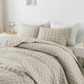 WDCOZY Light Beige Quilts Queen Size Bedding Set by WDCOZY