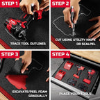 ONREVA Tool Box Foam Organizer 42x22x1 inch 3Pack, Kaizen Sheets - Image 4
