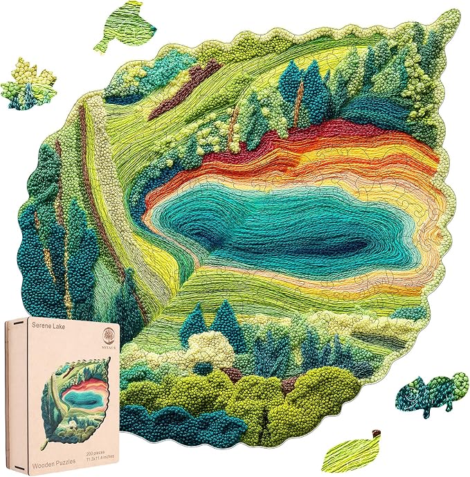 MYS A·U·R Wooden Puzzles for Adults, Serene Lake Jigsaw Puzzle 500pcs, by MYSA%C2%B7U%C2%B7R