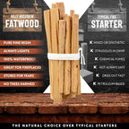 50lb Fatwood Fire Starter Sticks | 100% Natural Fire Starters - Image 5