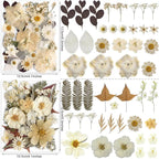 96PCS Vintage White Dried Pressed Flowers - Image 4