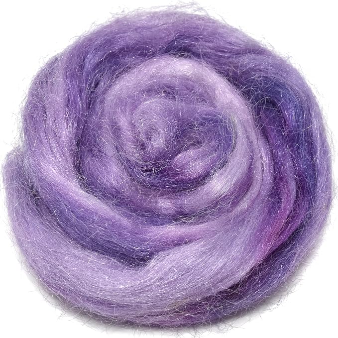 Hand Dyed FIRESTAR Nylon Fiber for Spinning, Felting and Doll Making. Trilobal by LivingDreamsYarn