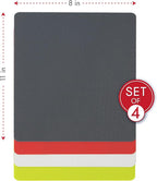Dexas Heavy Duty Grippmat Flexible Cutting Board Set of Four, 8 by 11 inches - Image 3