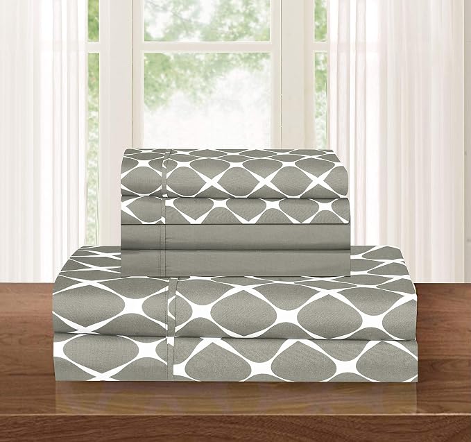 Elegant Comfort Luxury Softest and Coziest 6-Piece Bed Sheet Set, Wrinkle by ELEGANTCOMFORT