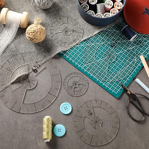 Geyee 5 Pcs Circle Ruler Quilting Template Set Circle Templates - Image 6