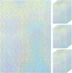 60 Sheets Holographic Laminate Sheets Clear Glitter A4 Size Vinyl Sticker Paper by Nezyo