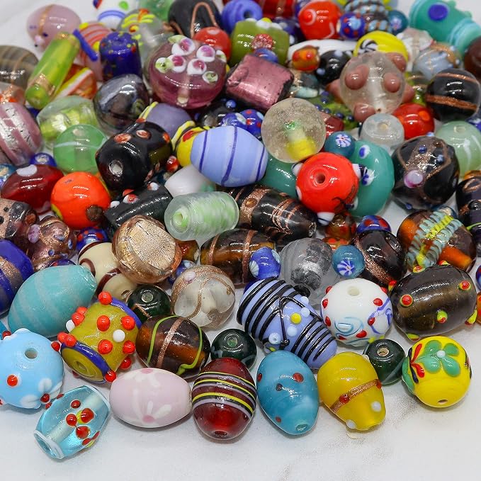 Assorted Glass Beads for Jewelry Making Adults, Bulk Glass Beads for Crafts - Image 5