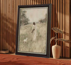 Jesus And Lamb Wall Art Framed Jesus Leaves The 99 Sheep Wall Decor The Lost - Image 4