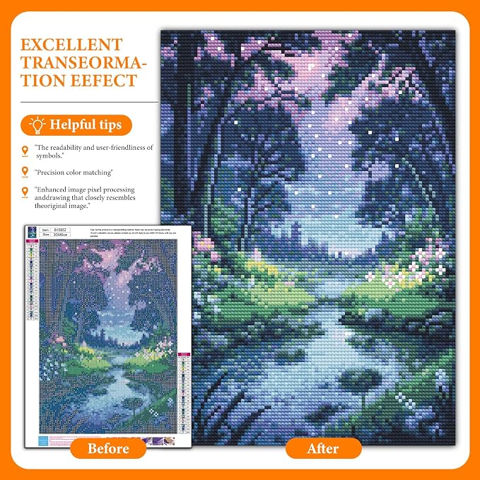 Offito Forest Diamond Art Kits for Adults, Fantasy Landscape Diamond Painting - Image 2