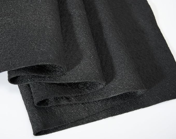 Soft Black Felt Fabric 36"X 18"/ 1.6mm Thick Sewing Patwork Material Large - Image 3