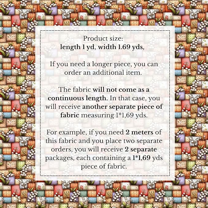 100% Cotton Fabric by the Yard – Turkish Quality Quilting & Sewing Fabric - Image 4
