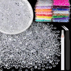 4000pcs 4mm Resin Rhinestones Bulk, Transparent Flatback Round Jelly by BELLEBOOST