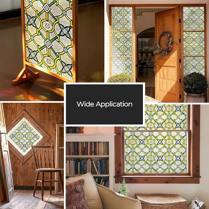 3D Stained Glass Window Film, Decorative Window Privacy Film - Image 7