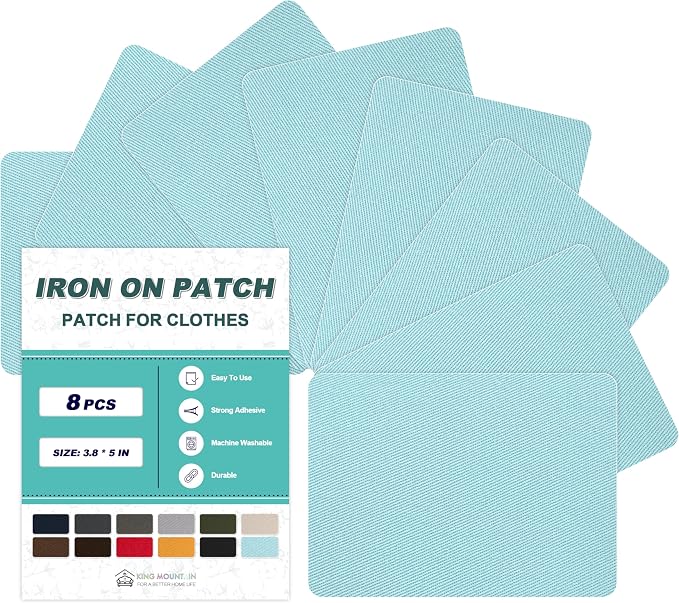 Iron on Patches for Clothes, 8 Pieces Patches for Cloth, 100% Cotton Fabric by ForABetterHomeLife