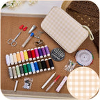 Travel Basic Sewing Kit with Checkered Pattern Sewing Set | Professional 130PCS - Image 7