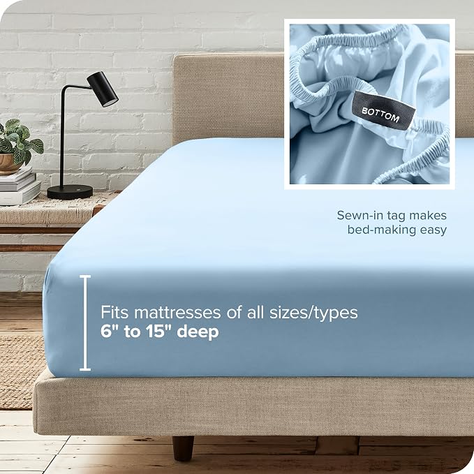 Bare Home Fitted Bottom Sheet Twin XL Size - Image 6