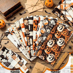 HunnmingRe 20 Pcs 10''x10'' Halloween Quilting Fabric Square Spooky Ghost - Image 3