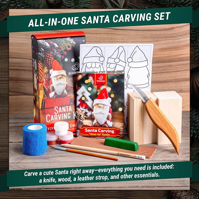 BeaverCraft DIY06 Santa Whittling Kit – Wood Carving Kit - Image 3