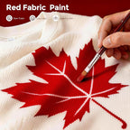 Nicpro Red Fabric Paint, 8.45 oz Fabric Paint - Image 2