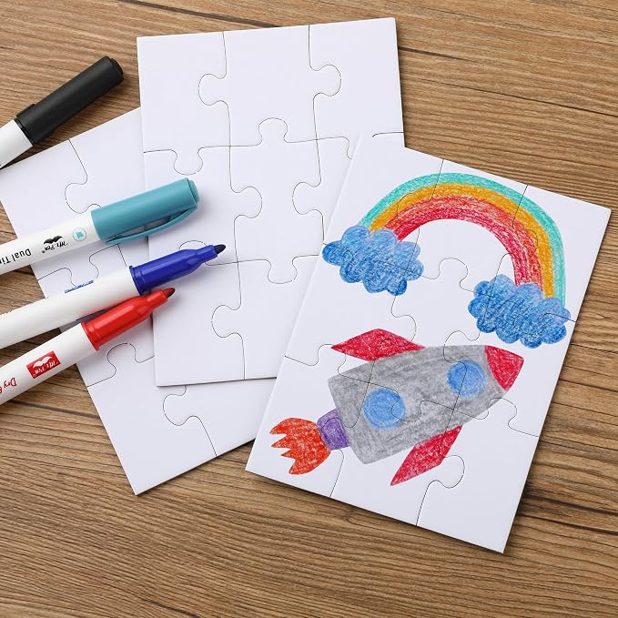 Mr. Pen- Blank Puzzle, 24 Pack, 9 Pieces/Pack, 5.5" x 4" | Blank Puzzles to - Image 7