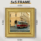 Vittanly 5x5 Picture Frames Set of 2, Ornate Vintage Photo Frame - Image 2