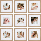 Sheffield Home 9 Piece Gallery Wall Frame Set, 12x12 in. Matted to 8x8 in. by SheffieldHome