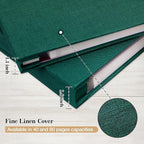 potricher Large Photo Album Self Adhesive 4x6 5x7 8x10 Pictures Linen Cover 80 - Image 5