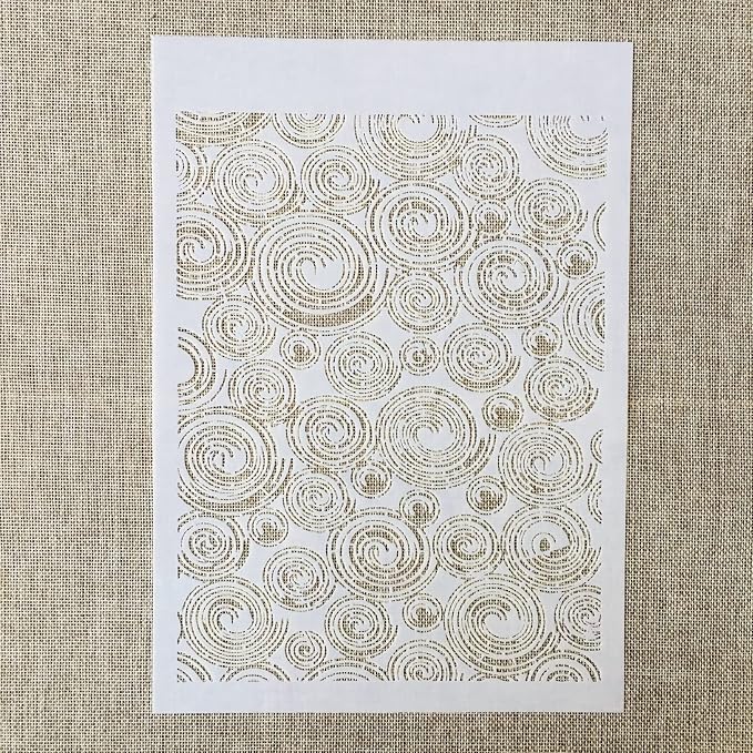 TIAMECH 6 Pcs A4 Reusable Geometric Texture Stencils - Image 4