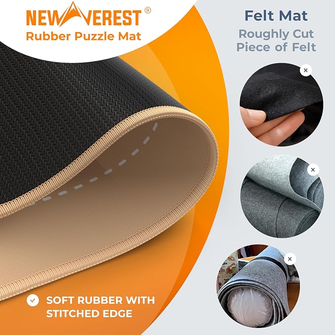 The Original Newverest Jigsaw Puzzle Mat Roll Up, Rose Gold, 46” x 26” Portable - Image 7