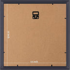 eletecpro 12x12 Vintage Picture Frame, Glass Cover, Wall Mount - Image 4