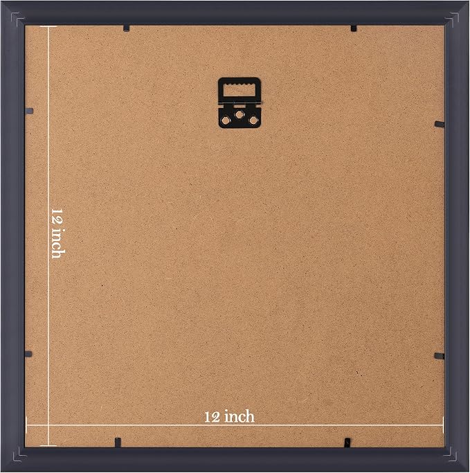 eletecpro 12x12 Vintage Picture Frame, Glass Cover, Wall Mount - Image 4