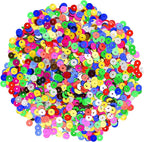 Mandala Crafts 6mm Flat Round Rainbow Sequins - Image 2