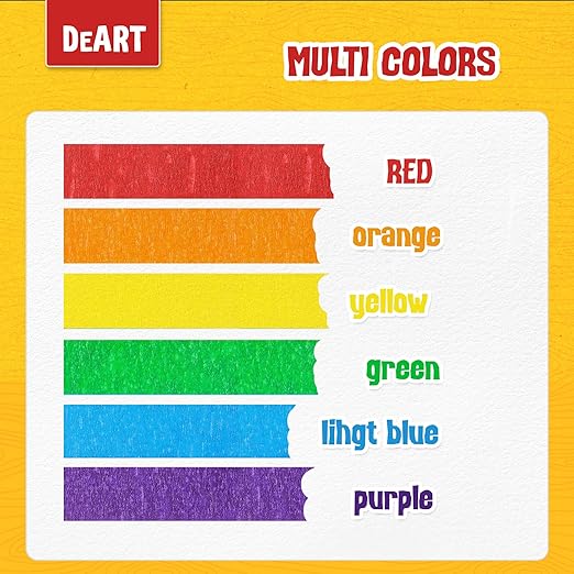 Colored Masking Tape Painters Tape 12 or 8 Pack 1 inch or 0.6 Inches Kids Arts - Image 2