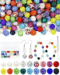 FIVEIZERO 200PCS 10mm Rhinestone Beads Kit, 15 Colors | 2mm Holes, Sparkly Clay by FIVEIZERO