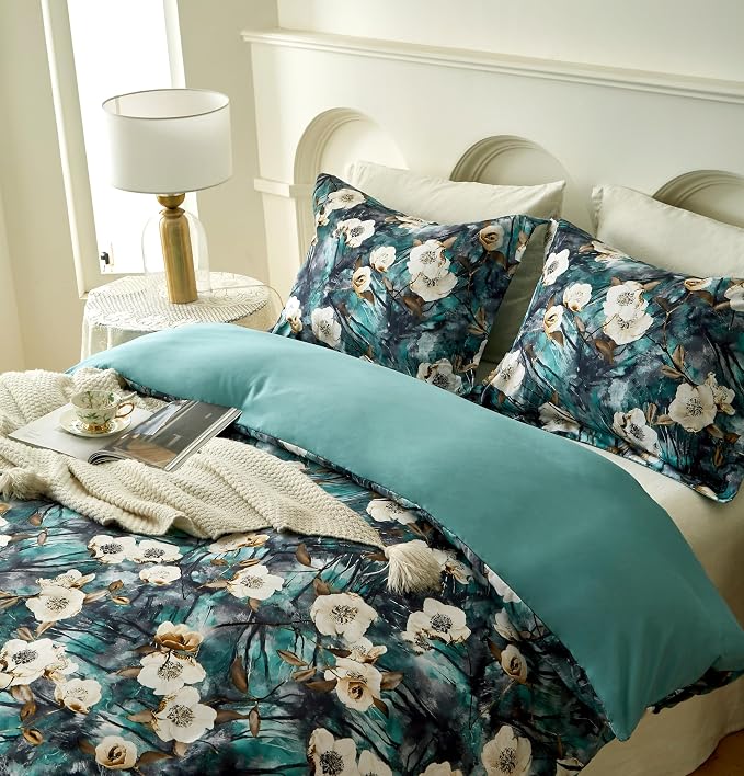 Cupocupa Duvet Cover Full Size Set Boho Floral Pattern Full Duvet Cover Set - Image 5
